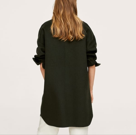 MANGO Wool Blend Overshirt - Picture 3 of 6